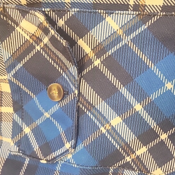 Plaid Blue Men's 3xl fleece lined shacket jacket warm cozy sherpa - Picture 4 of 6